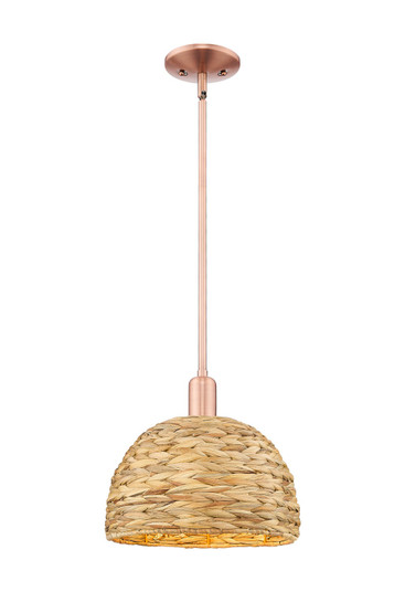 Arcadia One Light Mini Pendant in Antique Copper (405|716-1S-AC-RBD-12-NAT)