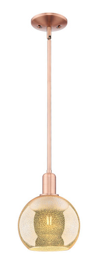 Arcadia One Light Mini Pendant in Antique Copper (405|716-1S-AC-G128-8)