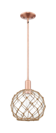 Arcadia One Light Mini Pendant in Antique Copper (405|716-1S-AC-G122-10RB)
