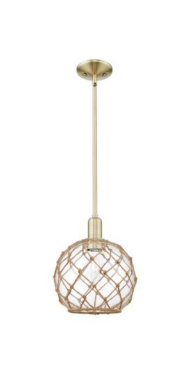 Arcadia One Light Mini Pendant in Antique Brass (405|716-1S-AB-G122-10RB)