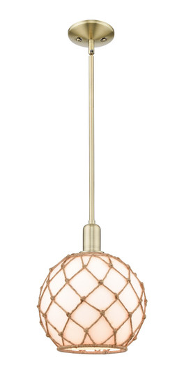 Arcadia One Light Mini Pendant in Antique Brass (405|716-1S-AB-G121-10RB)