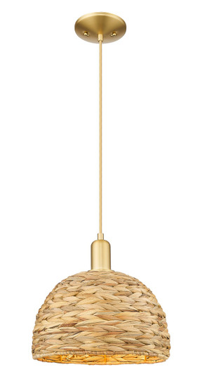 Arcadia One Light Mini Pendant in Satin Gold (405|716-1P-SG-RBD-12-NAT)