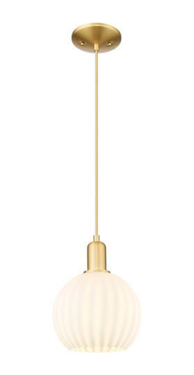 Arcadia One Light Mini Pendant in Satin Gold (405|716-1P-SG-G1217-8WV)