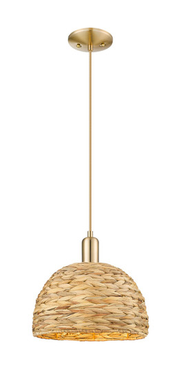 Arcadia One Light Mini Pendant in Champagne Bronze (405|716-1P-CB-RBD-12-NAT)