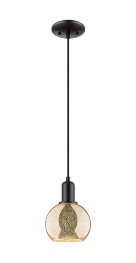 Arcadia One Light Mini Pendant in Matte Black (405|716-1P-BK-G124-8)