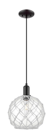 Arcadia One Light Mini Pendant in Matte Black (405|716-1P-BK-G122-10RW)