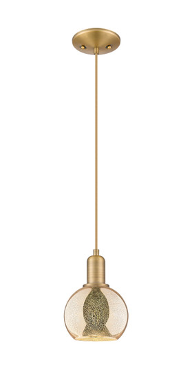 Arcadia One Light Mini Pendant in Brushed Brass (405|716-1P-BB-G128-6)