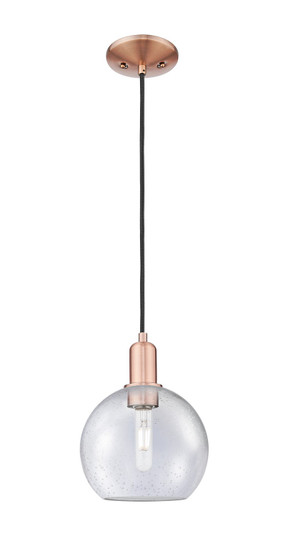 Arcadia One Light Mini Pendant in Antique Copper (405|716-1P-AC-G124-8)