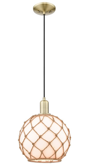Arcadia One Light Mini Pendant in Antique Brass (405|716-1P-AB-G121-10RB)