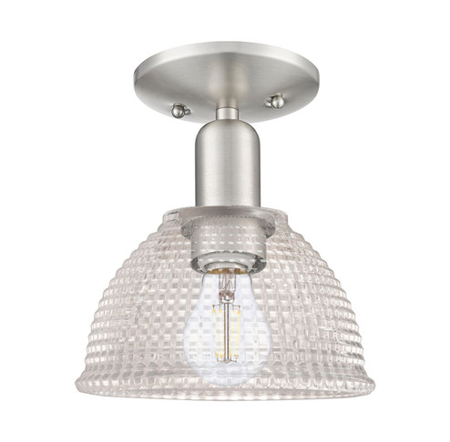 Arcadia One Light Semi-Flush Mount in Brushed Satin Nickel (405|716-1C-SN-G422)