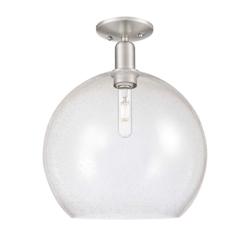 Arcadia One Light Semi-Flush Mount in Brushed Satin Nickel (405|716-1C-SN-G124-14)