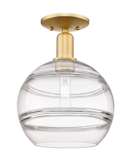 Arcadia One Light Semi-Flush Mount in Satin Gold (405|716-1C-SG-G556-10CL)