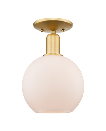 Arcadia One Light Semi-Flush Mount in Satin Gold (405|716-1C-SG-G121-8)