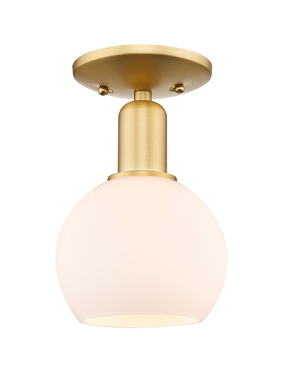 Arcadia One Light Semi-Flush Mount in Satin Gold (405|716-1C-SG-G121-6)