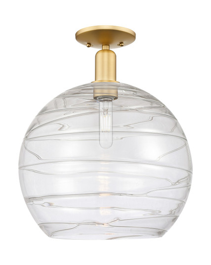 Arcadia One Light Semi-Flush Mount in Satin Gold (405|716-1C-SG-G1213-14CL)