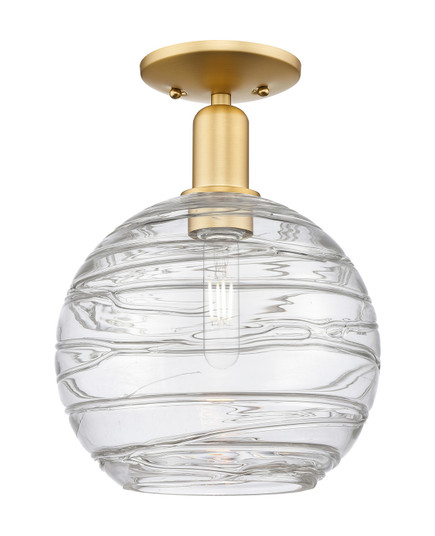 Arcadia One Light Semi-Flush Mount in Satin Gold (405|716-1C-SG-G1213-10CL)