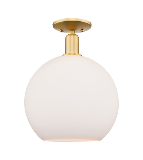 Arcadia One Light Semi-Flush Mount in Satin Gold (405|716-1C-SG-G121-12)