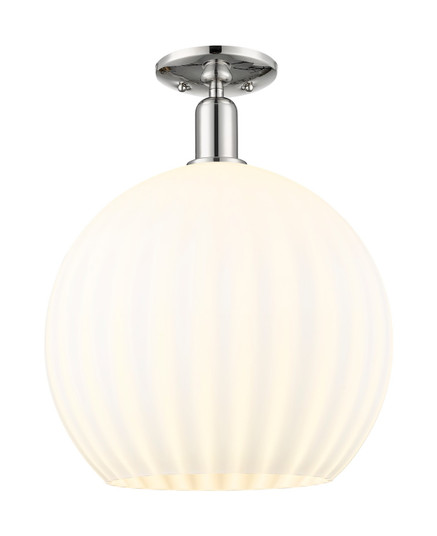 Arcadia One Light Semi-Flush Mount in Polished Nickel (405|716-1C-PN-G1217-14WV)