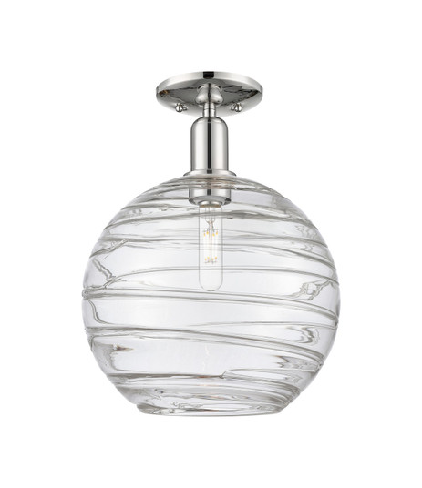 Arcadia One Light Semi-Flush Mount in Polished Nickel (405|716-1C-PN-G1213-12CL)