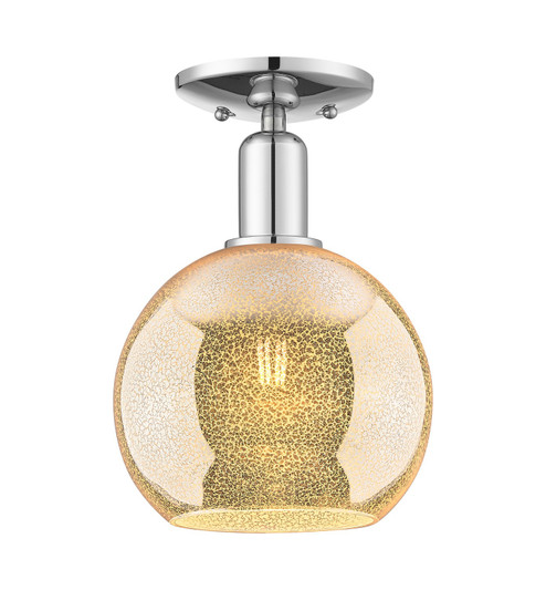 Arcadia One Light Semi-Flush Mount in Polished Chrome (405|716-1C-PC-G128-8)