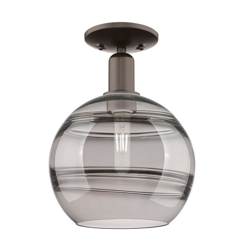 Arcadia One Light Semi-Flush Mount in Oil Rubbed Bronze (405|716-1C-OB-G556-10SM)