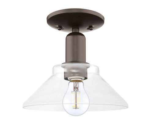 Arcadia One Light Semi-Flush Mount in Oil Rubbed Bronze (405|716-1C-OB-G132)
