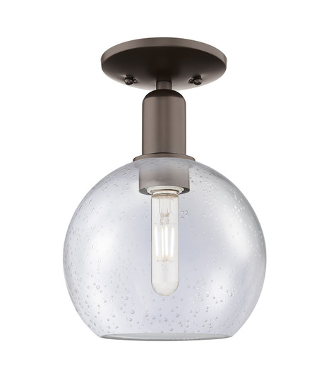 Arcadia One Light Semi-Flush Mount in Oil Rubbed Bronze (405|716-1C-OB-G124-8)