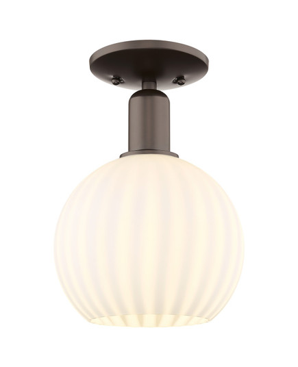 Arcadia One Light Semi-Flush Mount in Oil Rubbed Bronze (405|716-1C-OB-G1217-8WV)
