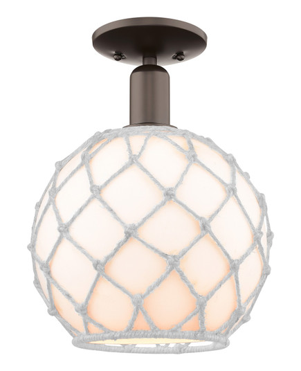 Arcadia One Light Semi-Flush Mount in Oil Rubbed Bronze (405|716-1C-OB-G121-10RW)