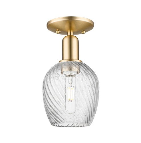 Arcadia One Light Semi-Flush Mount in Champagne Bronze (405|716-1C-CB-G292)