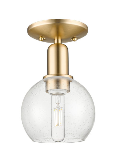 Arcadia One Light Semi-Flush Mount in Champagne Bronze (405|716-1C-CB-G124-6)