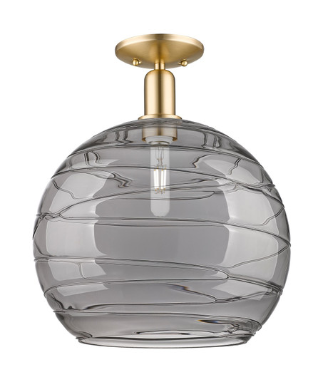 Arcadia One Light Semi-Flush Mount in Champagne Bronze (405|716-1C-CB-G1213-14SM)