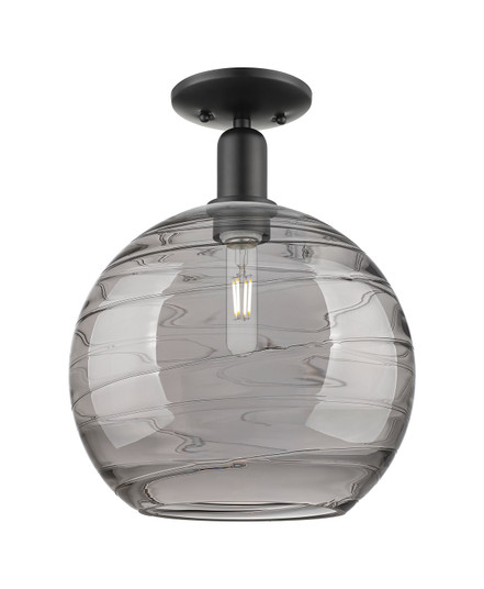 Arcadia One Light Semi-Flush Mount in Matte Black (405|716-1C-BK-G1213-12SM)