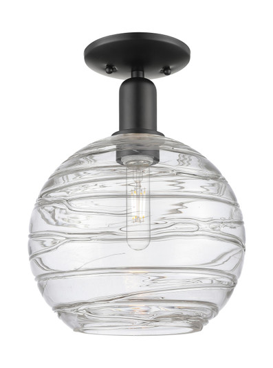 Arcadia One Light Semi-Flush Mount in Matte Black (405|716-1C-BK-G1213-10CL)