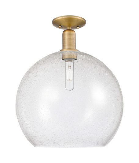 Arcadia One Light Semi-Flush Mount in Brushed Brass (405|716-1C-BB-G124-14)