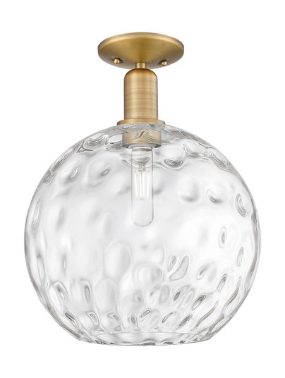 Arcadia One Light Semi-Flush Mount in Brushed Brass (405|716-1C-BB-G1215-12)
