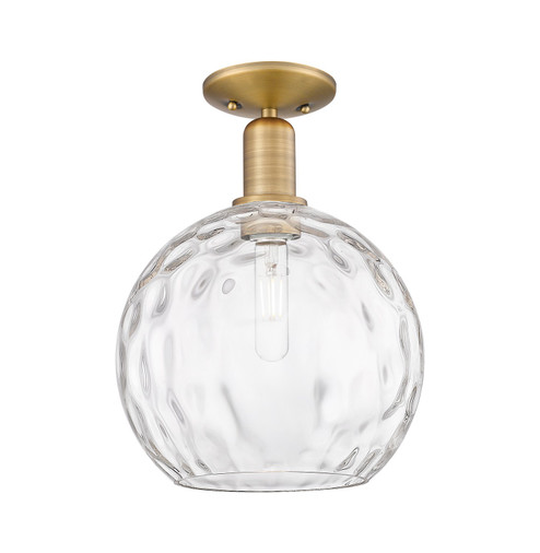 Arcadia One Light Semi-Flush Mount in Brushed Brass (405|716-1C-BB-G1215-10)