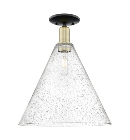 Arcadia One Light Semi-Flush Mount in Black Antique Brass (405|716-1C-BAB-GBC-164)