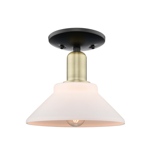 Arcadia One Light Semi-Flush Mount in Black Antique Brass (405|716-1C-BAB-G131)