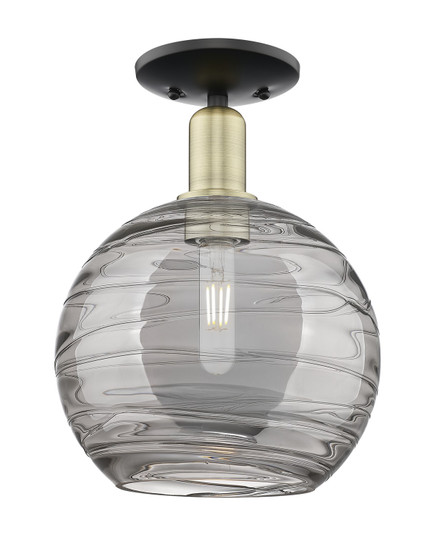 Arcadia One Light Semi-Flush Mount in Black Antique Brass (405|716-1C-BAB-G1213-10SM)