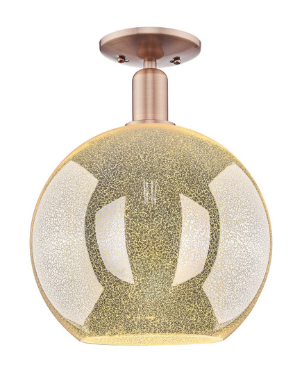 Arcadia One Light Semi-Flush Mount in Antique Copper (405|716-1C-AC-G128-12)