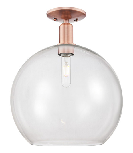 Arcadia One Light Semi-Flush Mount in Antique Copper (405|716-1C-AC-G122-14)