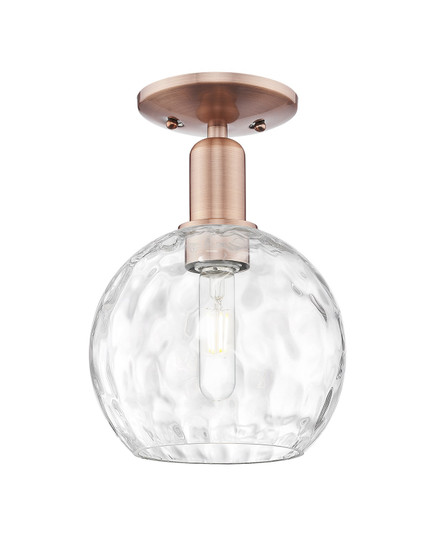Arcadia One Light Semi-Flush Mount in Antique Copper (405|716-1C-AC-G1215-8)