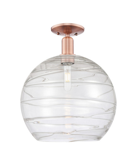 Arcadia One Light Semi-Flush Mount in Antique Copper (405|716-1C-AC-G1213-14CL)