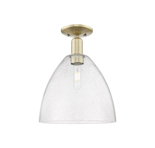 Arcadia One Light Semi-Flush Mount in Antique Brass (405|716-1C-AB-GBD-124)
