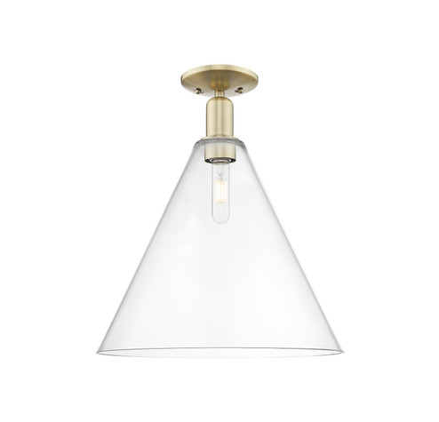 Arcadia One Light Semi-Flush Mount in Antique Brass (405|716-1C-AB-GBC-162)
