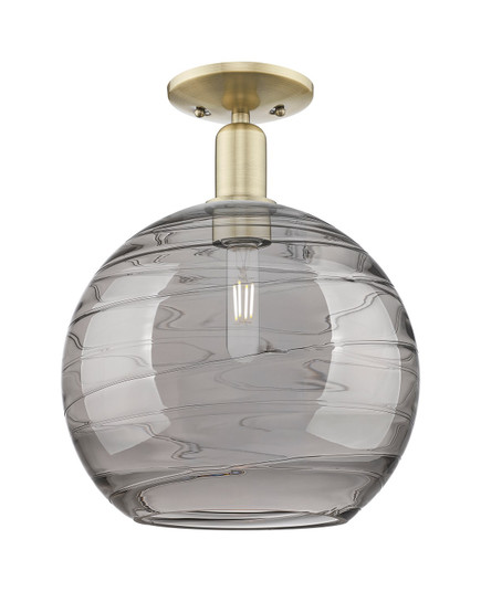Arcadia One Light Semi-Flush Mount in Antique Brass (405|716-1C-AB-G1213-12SM)