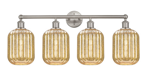Edison Four Light Bath Vanity in Brushed Satin Nickel (405|616-4W-SN-G460-7ME)