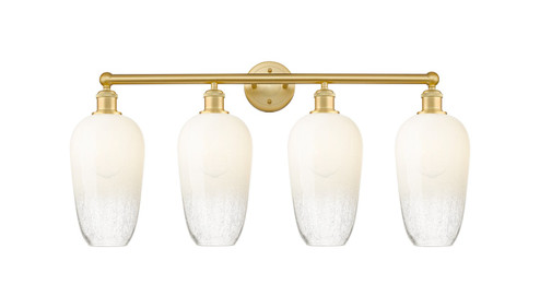 Edison Four Light Bath Vanity in Satin Gold (405|616-4W-SG-G484-7OP)