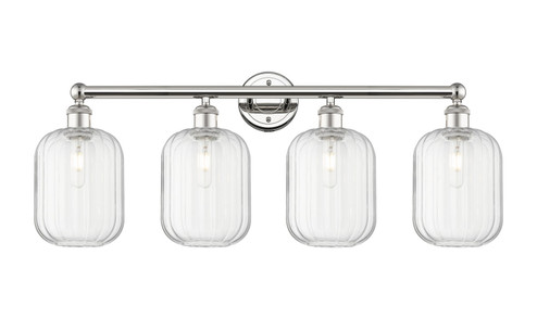 Edison Four Light Bath Vanity in Polished Nickel (405|616-4W-PN-G460-7CL)